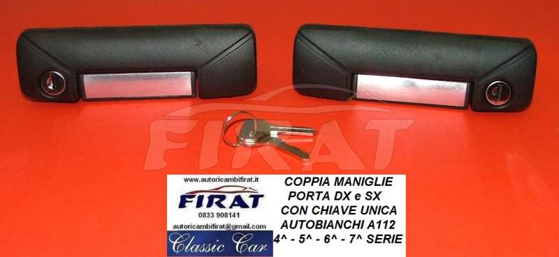 MANIGLIA PORTA + CHIUSURA BAULE FIAT 127 - 128